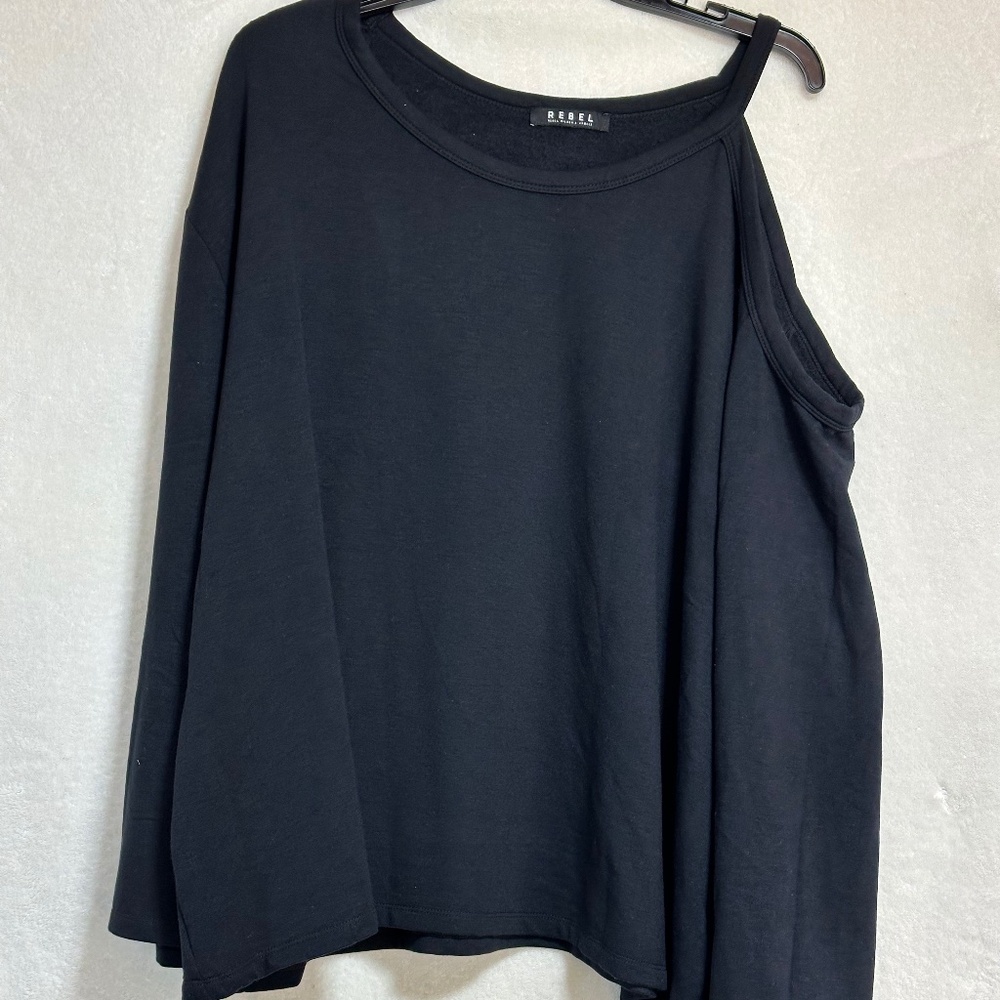 Rebel Wilson X Angels Sweater 3X Women's Off One Shoulder Long Sleeve Pullover